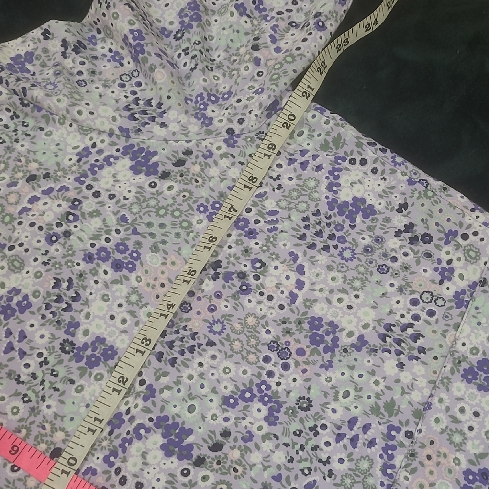 🚨2/$20🚨    LANDS END purp/white Floral Dress. Short Sleeve NWOT Condition - Picture 4 of 10